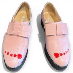 VIVETTA Nail Polish Pink Bow Loafers - Size 37- Niche Luxury